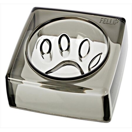 Felli Pet Felli Pet MPA1SB2-1-822 Kristal 5.5 In. Good Manners Pet Bowl  Smoky Quartz MPA1SB2-1-822
